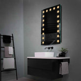 Espejo LED Vertical | Control por interruptor de pared | Luz blanca cálida - Reyze Seria Salono Model 6